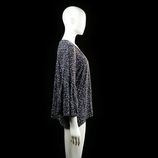 Blouse - Black & Pink - Size L