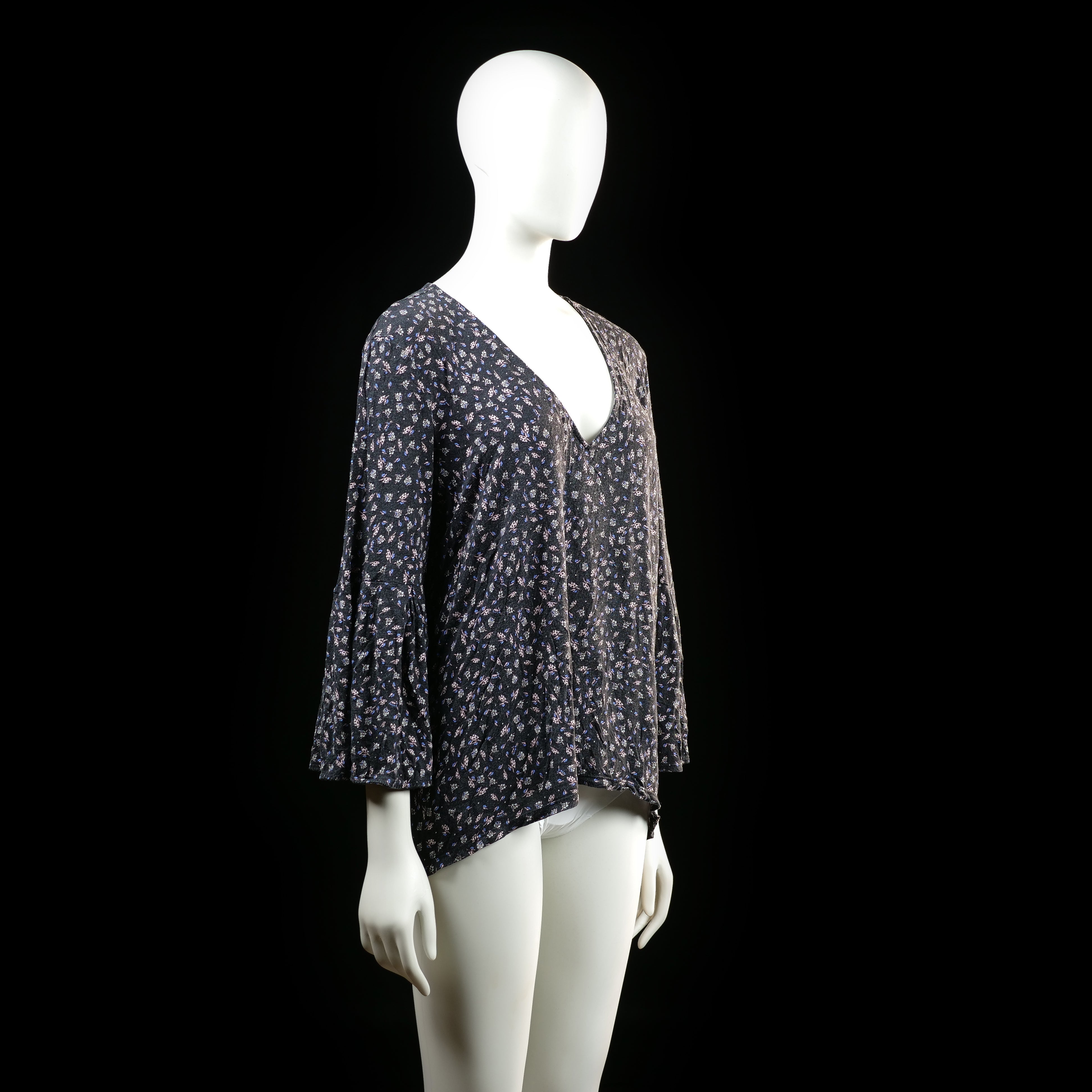 Blouse - Black & Pink - Size L