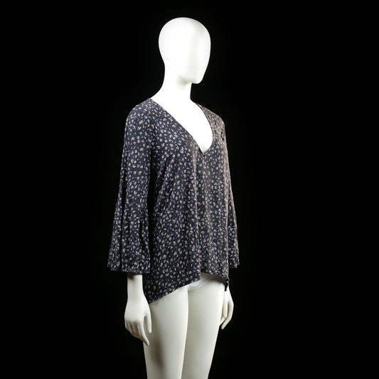 Blouse - Black & Pink - Size L