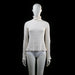 Wera - Blouse - Ivory - Size XS - Long sleeve top with a crinkled texture, high ruffled neckline, and slight ruffle edging at the cuffs and hem.