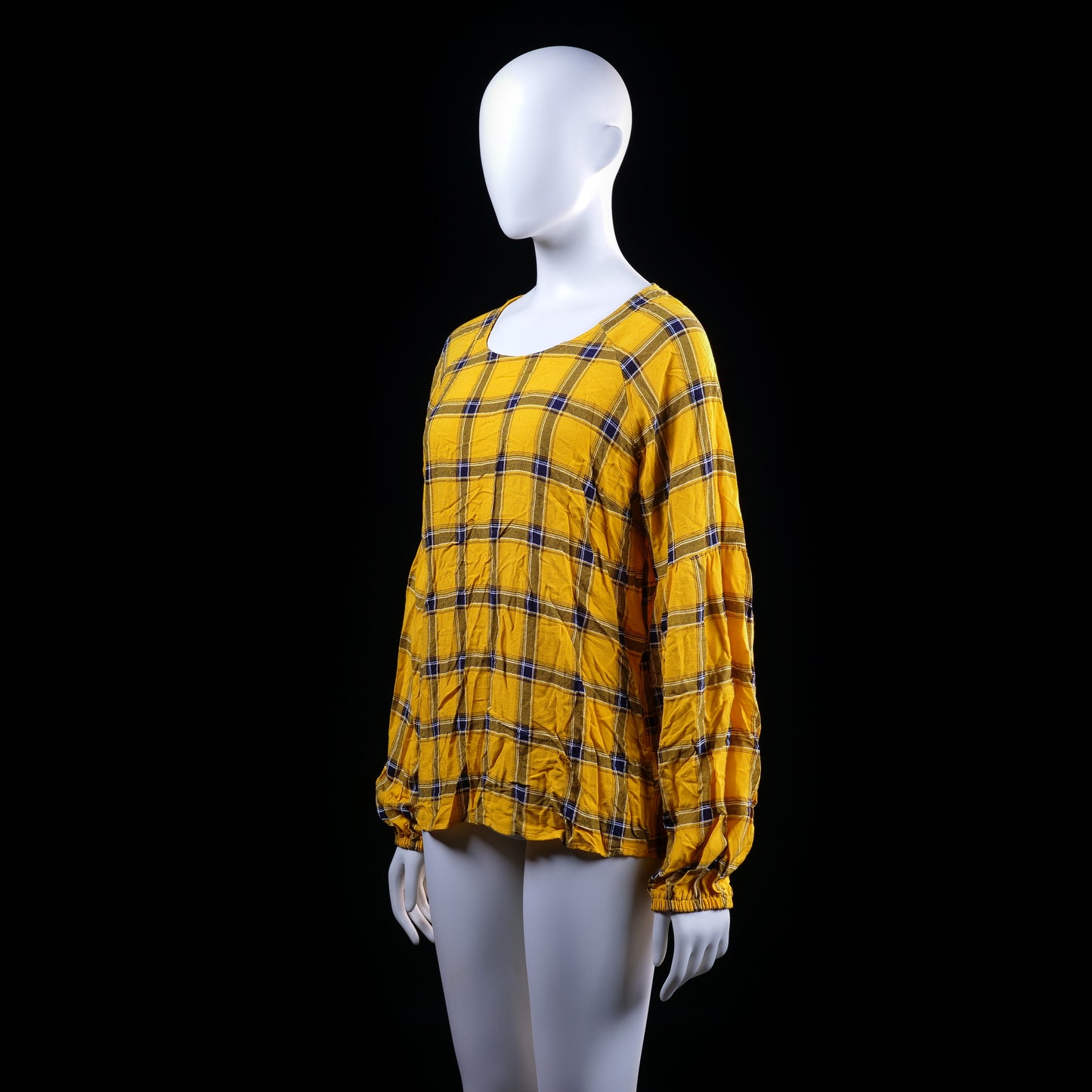 Blouse - Mustard & Navy - Size 44