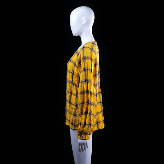 Blouse - Mustard & Navy - Size 44