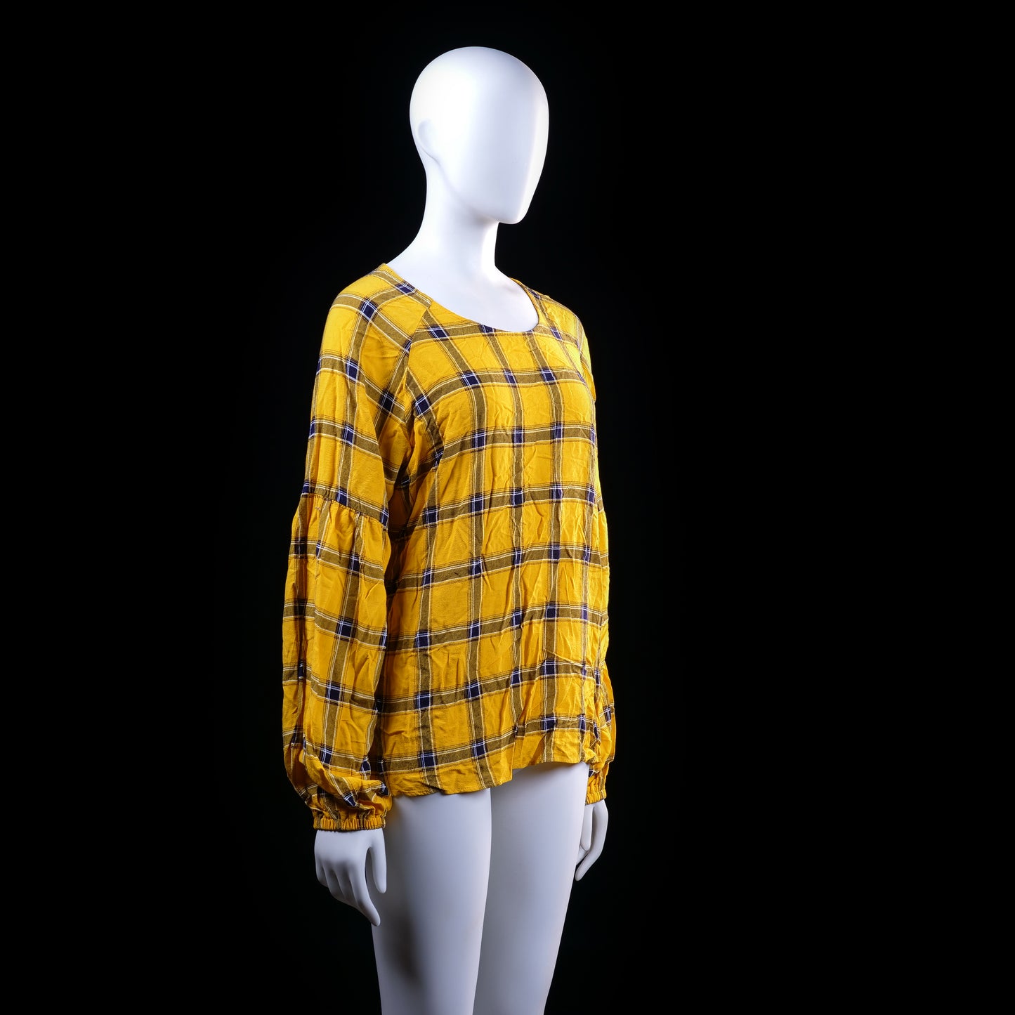 Blouse - Mustard & Navy - Size 44