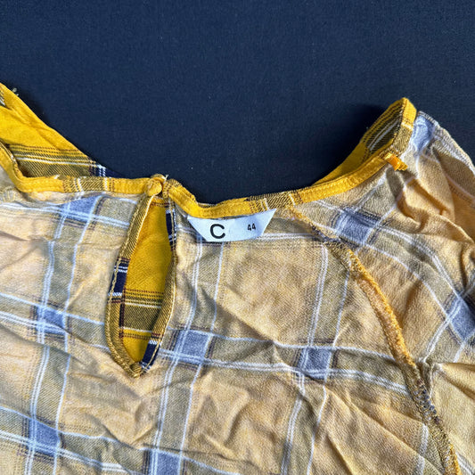 Blouse - Mustard & Navy - Size 44