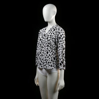 Blouse - White & Black - Size S