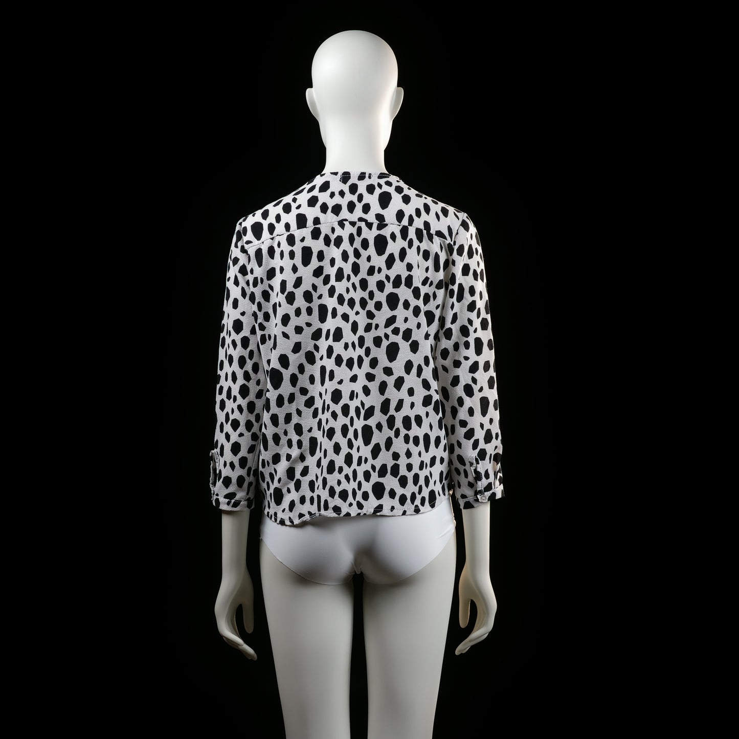 Blouse - White & Black - Size S