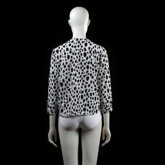 Blouse - White & Black - Size S