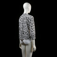 Blouse - White & Black - Size S