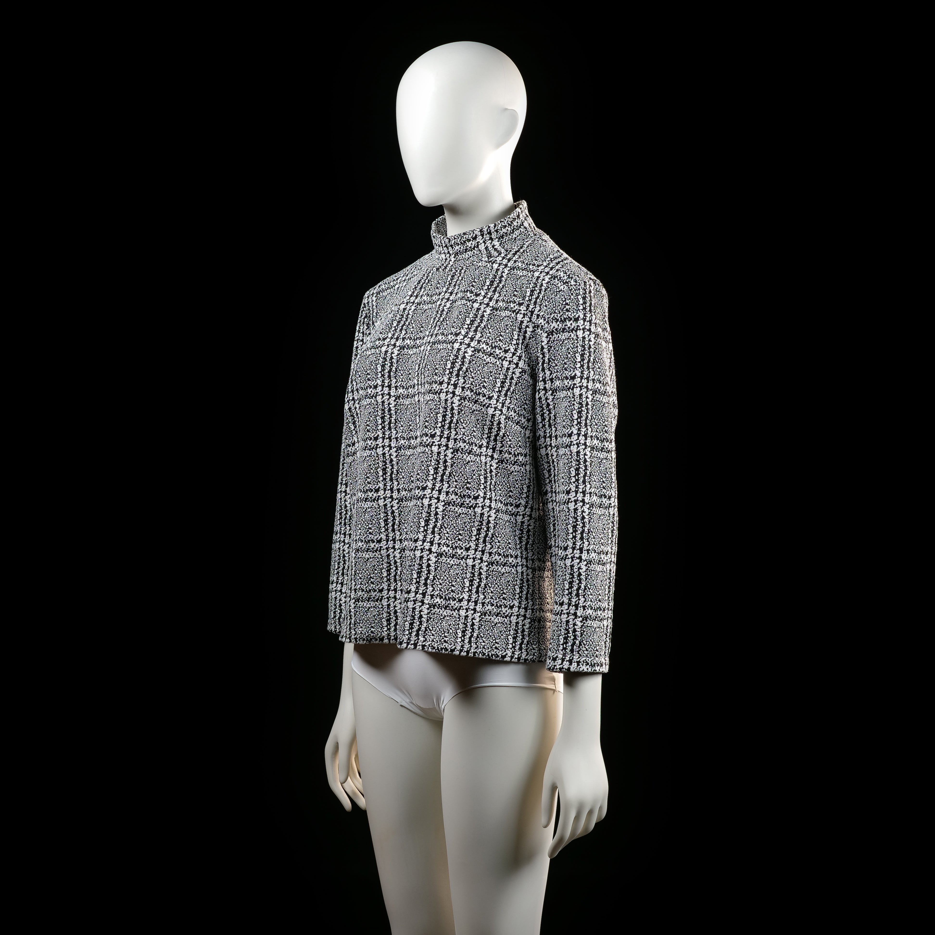 Blouse - White & Black - Size L
