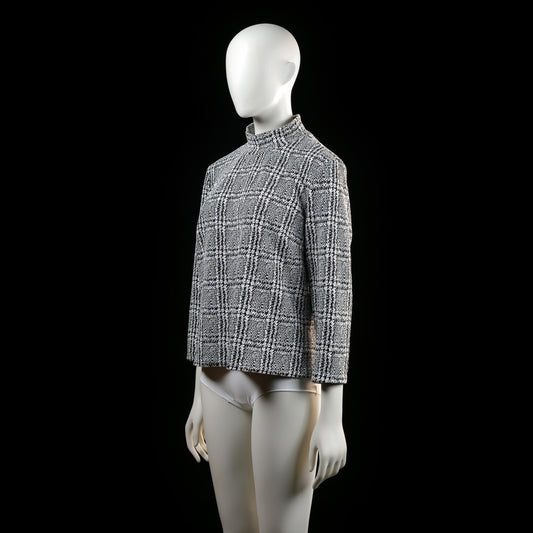 Blouse - White & Black - Size L