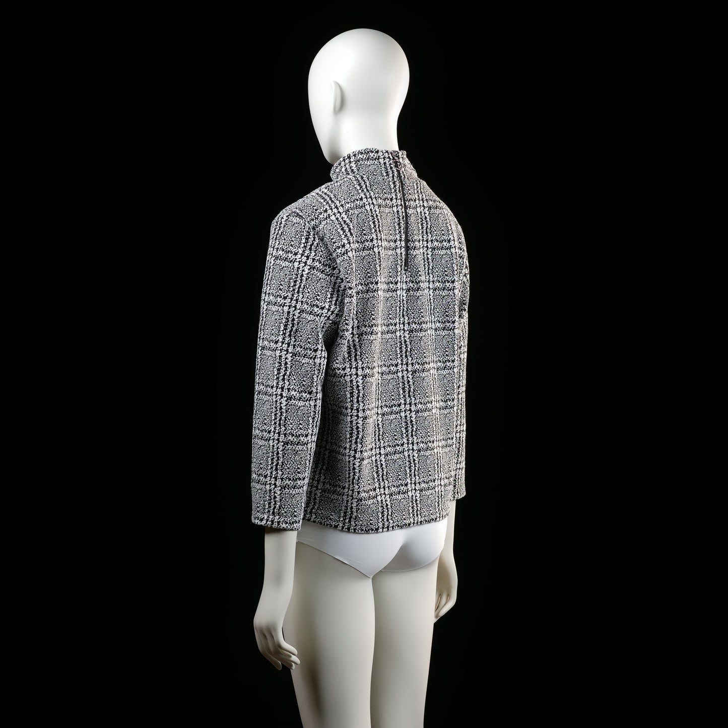 Blouse - White & Black - Size L