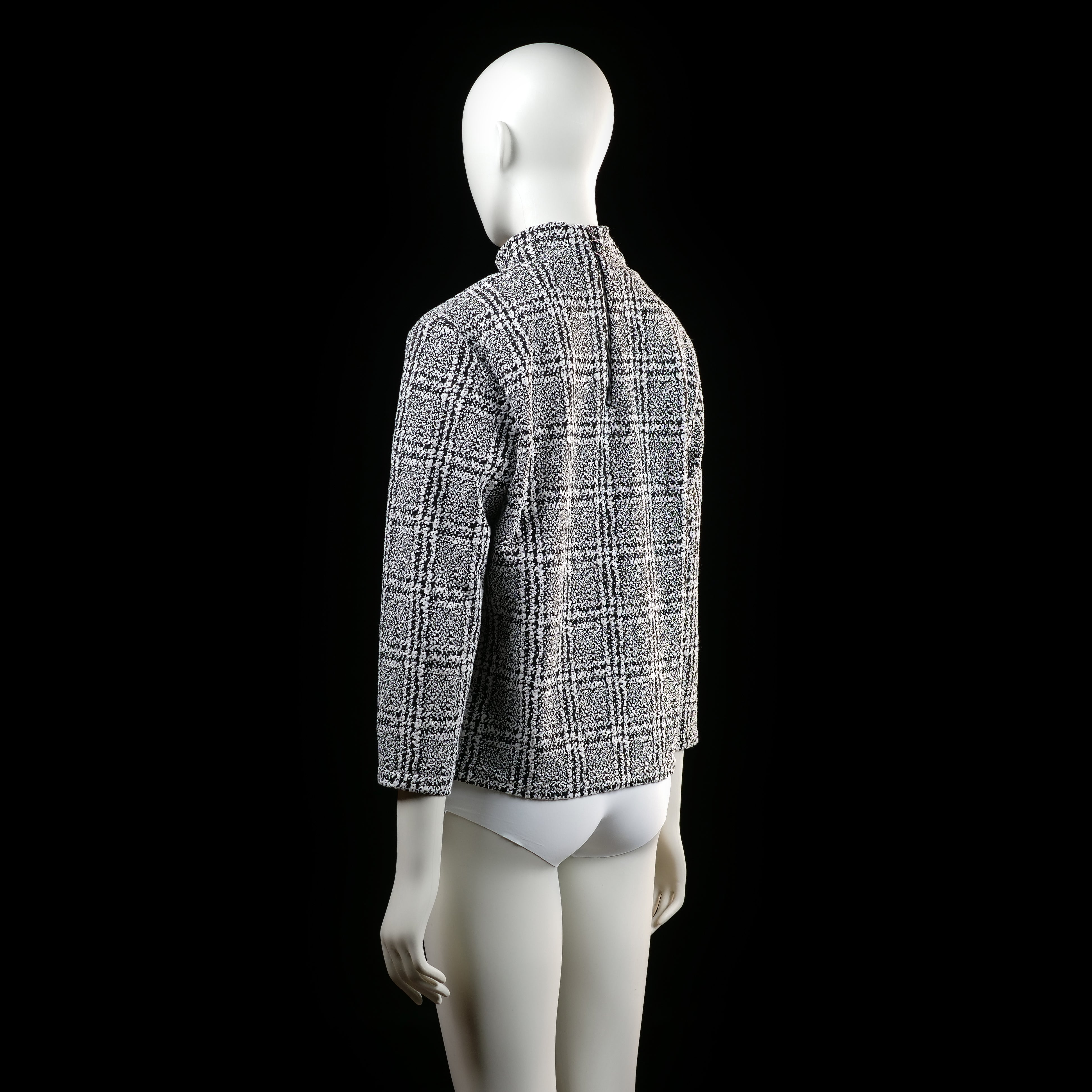 Blouse - White & Black - Size L
