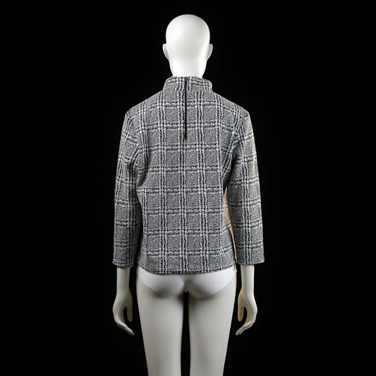 Blouse - White & Black - Size L