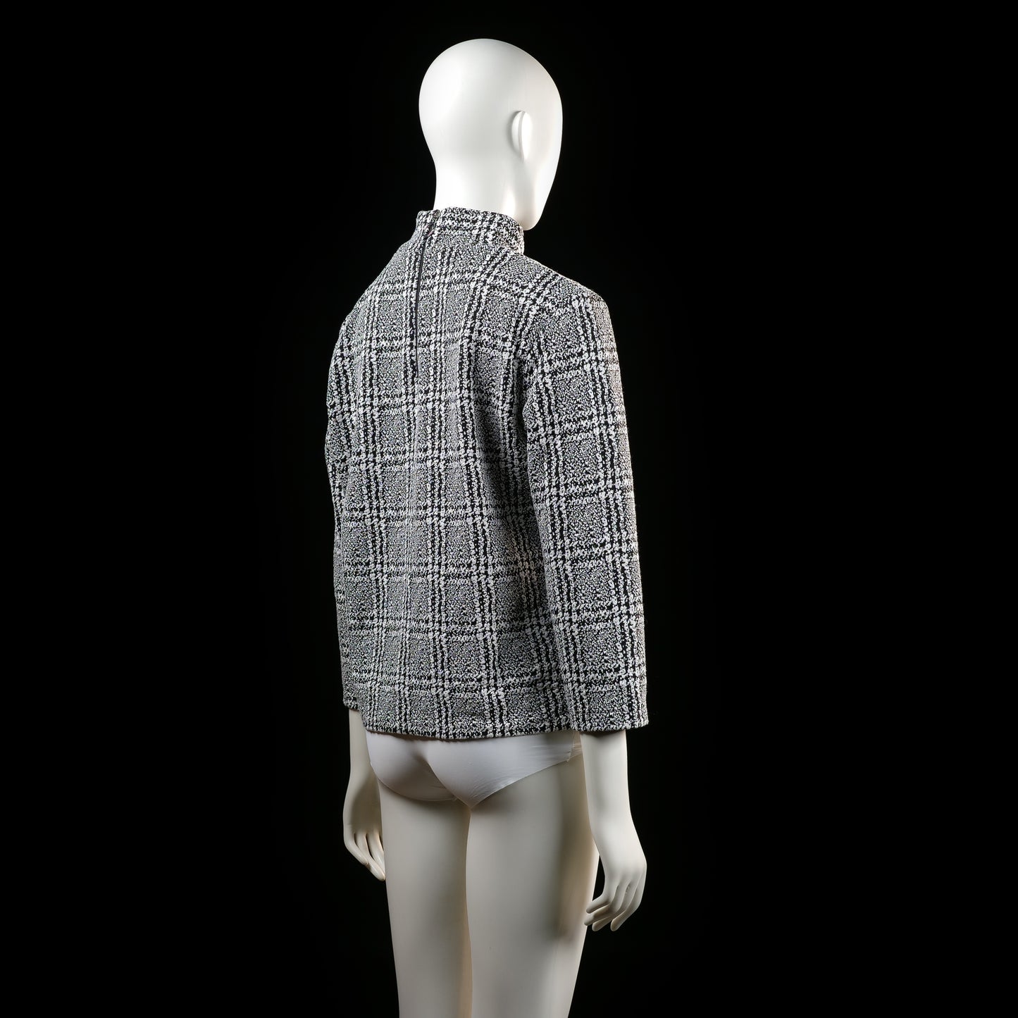 Blouse - White & Black - Size L