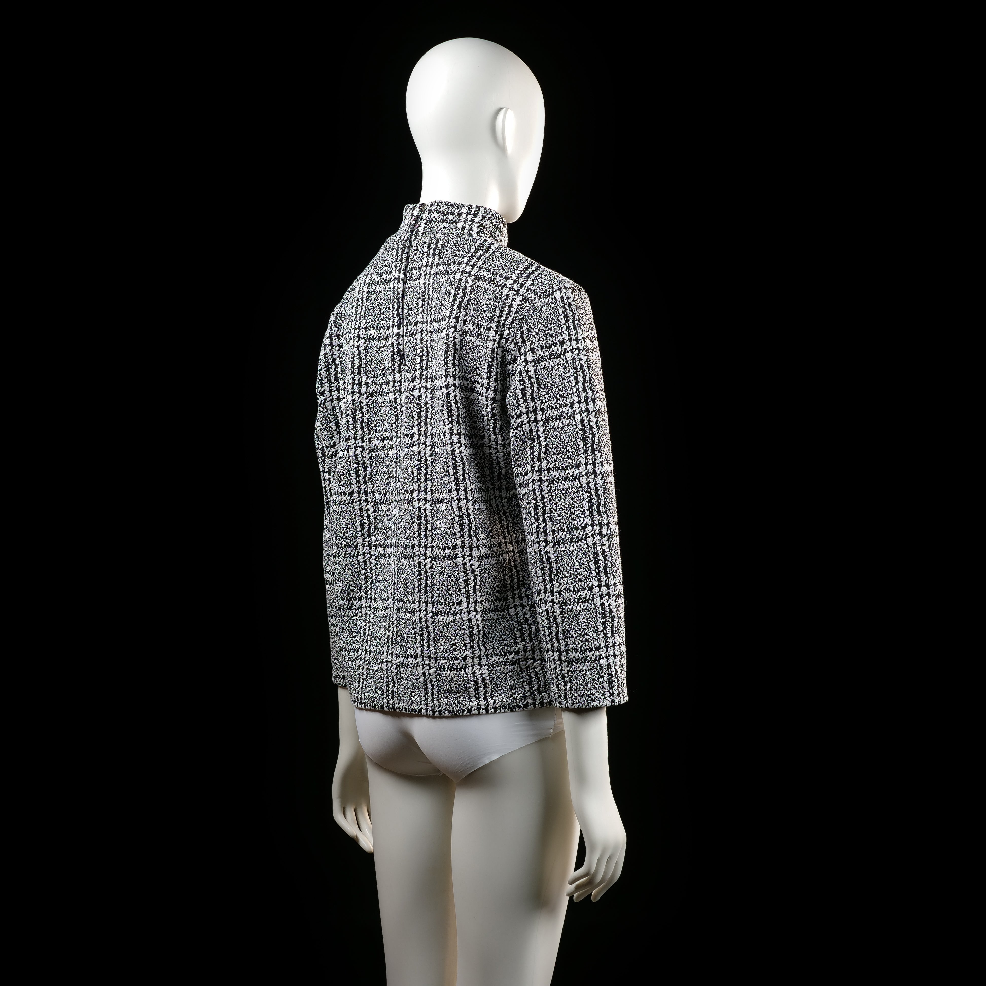 Blouse - White & Black - Size L