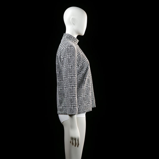 Blouse - White & Black - Size L