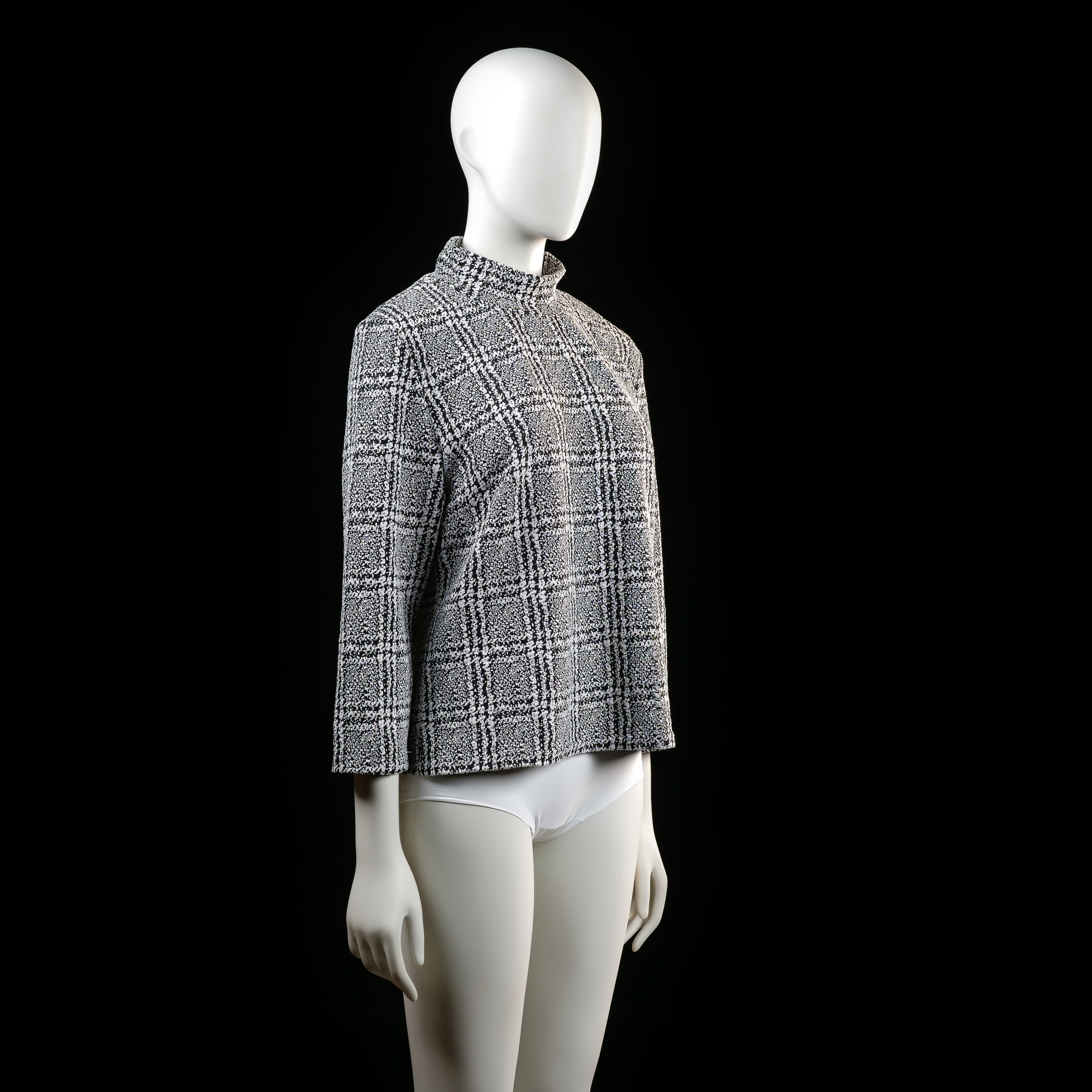 Blouse - White & Black - Size L