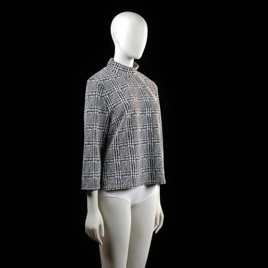 Blouse - White & Black - Size L