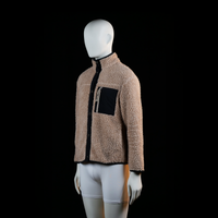 Fleece jacket - Camel & Black - Size S