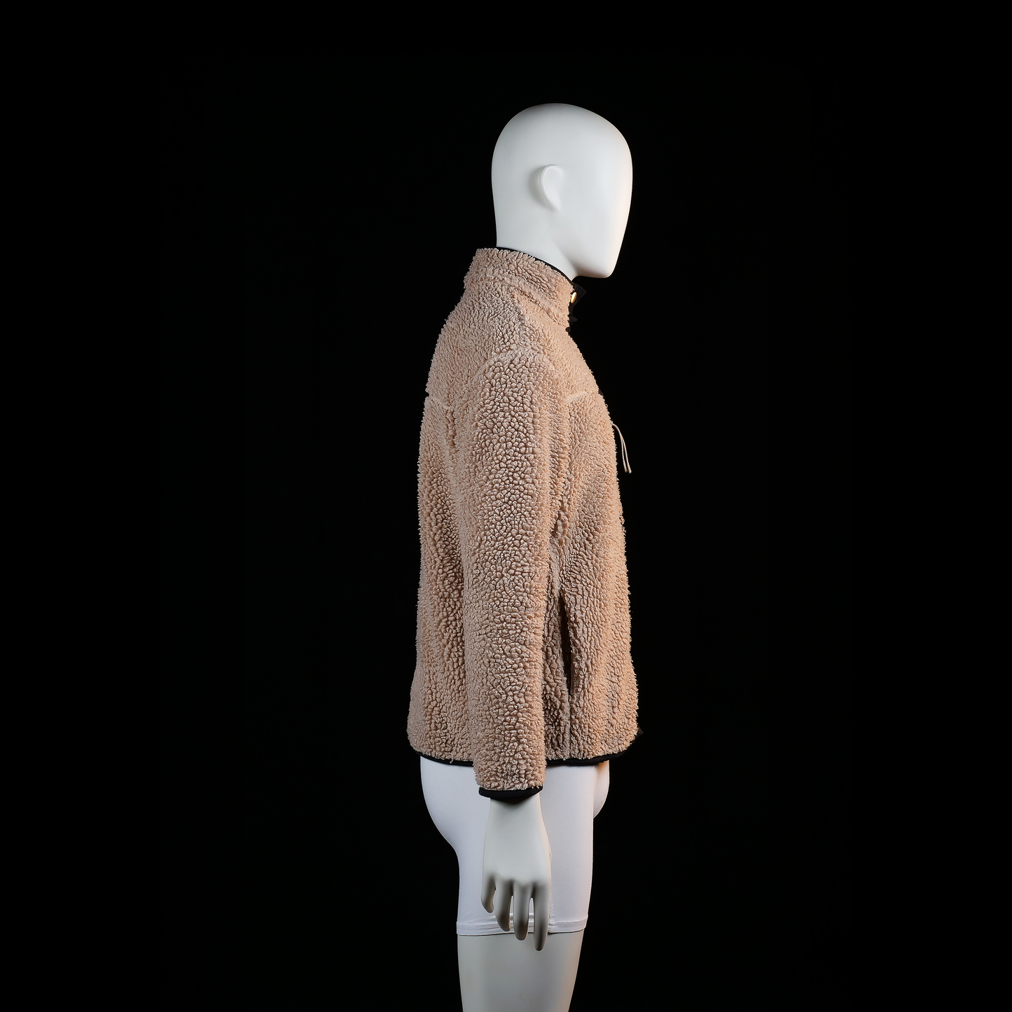 Fleece jacket - Camel & Black - Size S