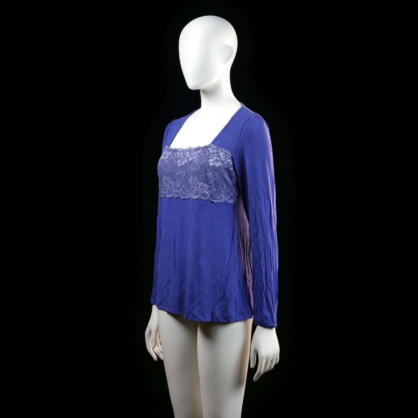 Blouse - Indigo & White - Size M