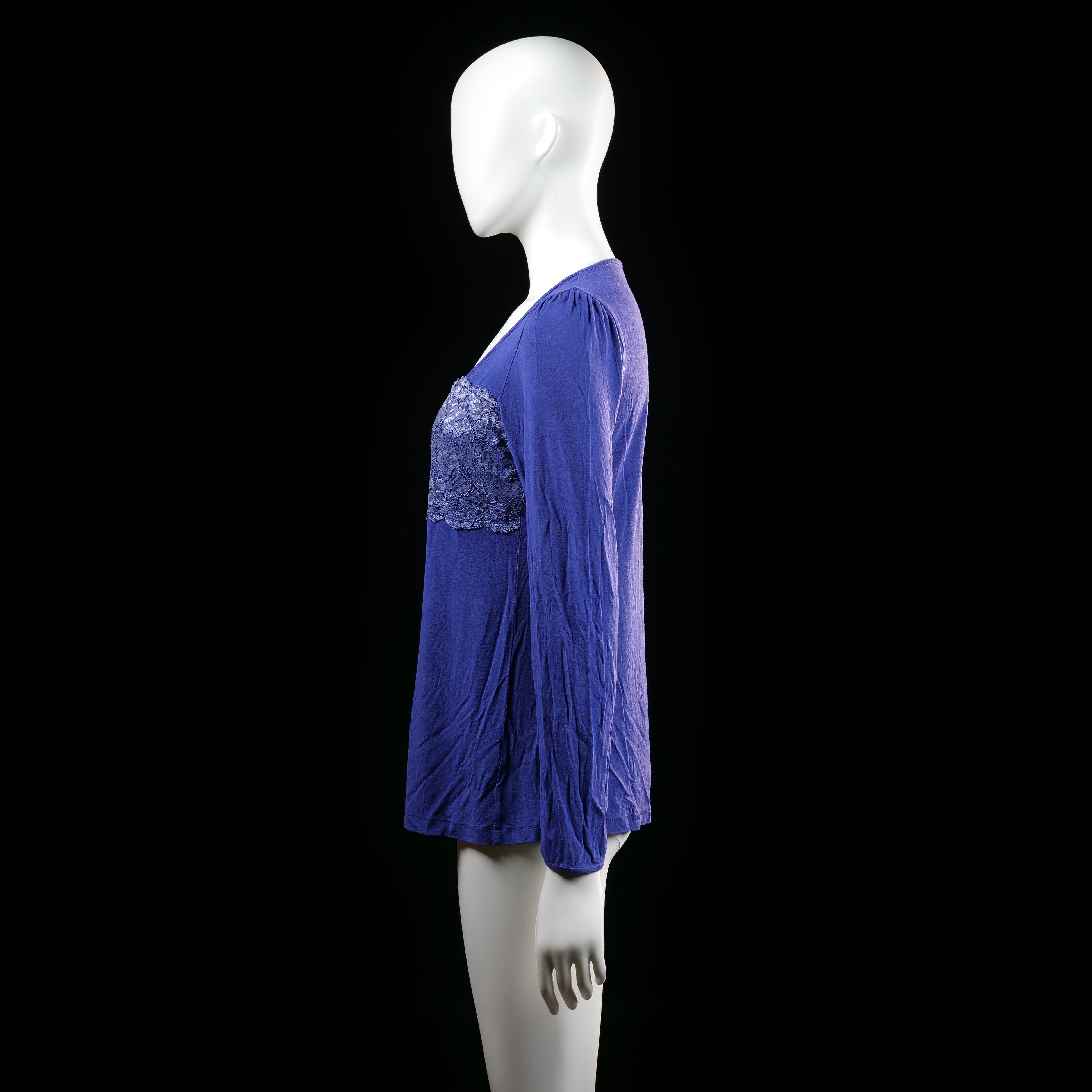 Blouse - Indigo & White - Size M
