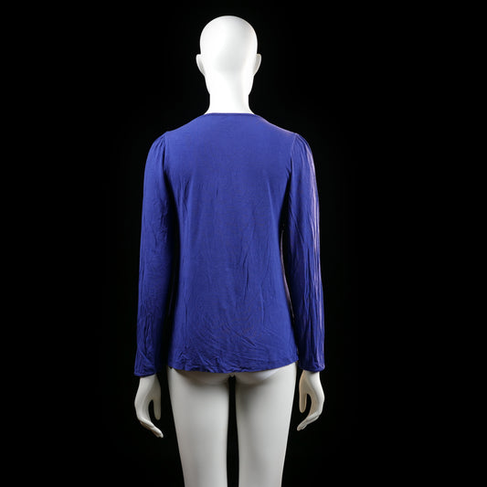 Blouse - Indigo & White - Size M