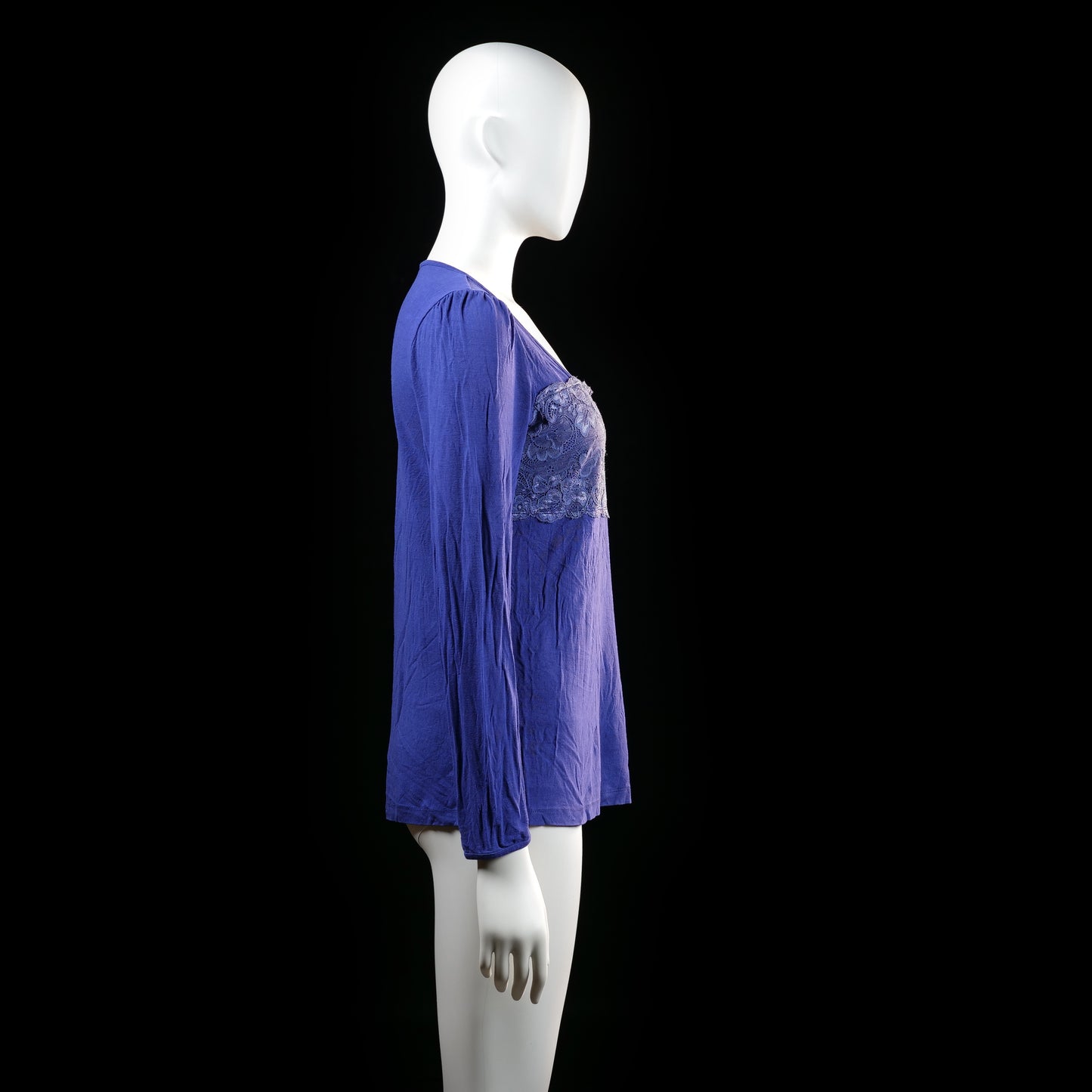 Blouse - Indigo & White - Size M