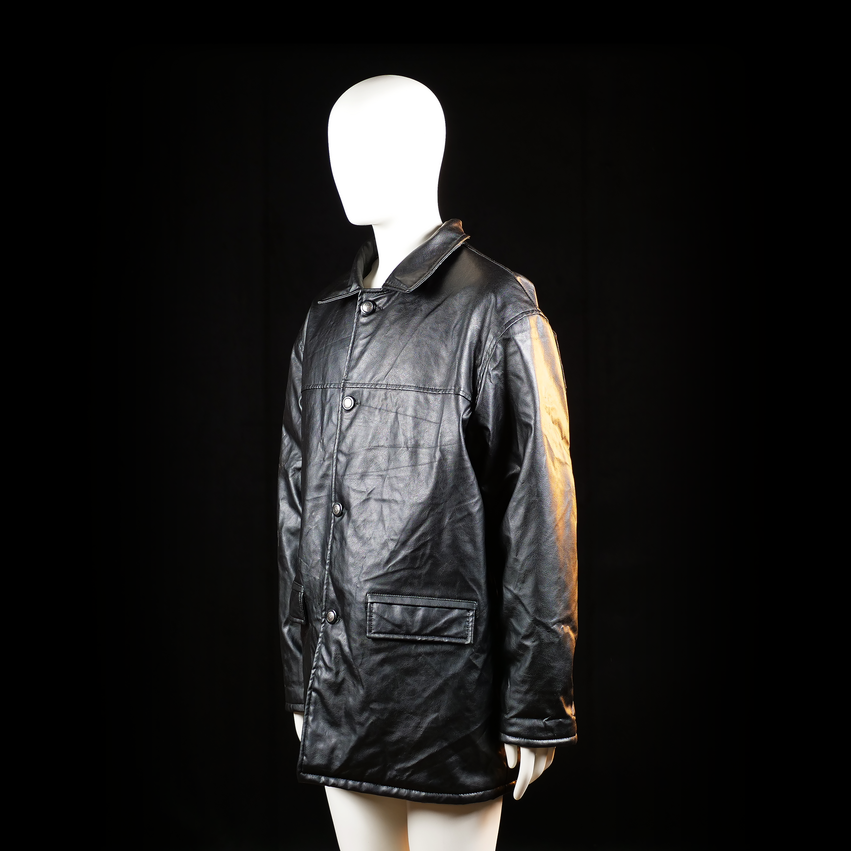 Leather jacket - Black - Size XXL