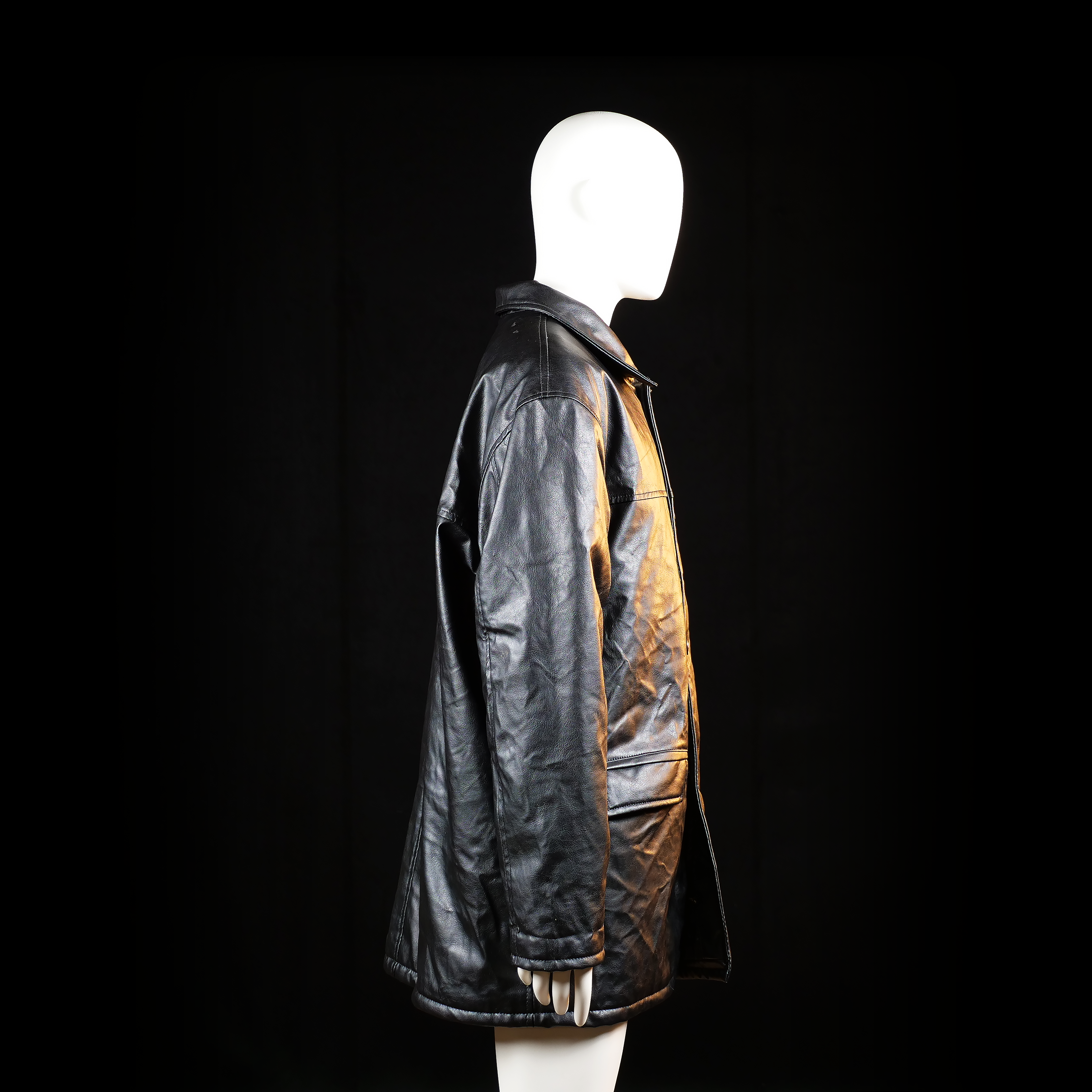Leather jacket - Black - Size XXL