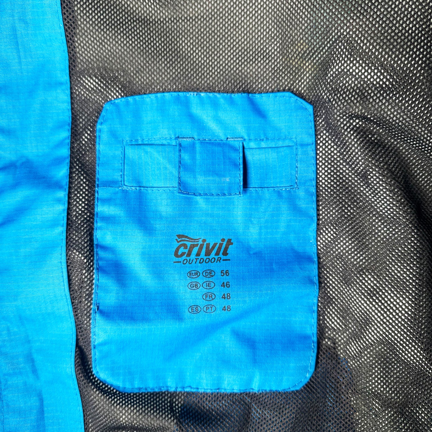 Rain jacket - Sky Blue & Navy - Size 56
