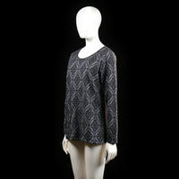 Blouse - Gray & Black - Size M