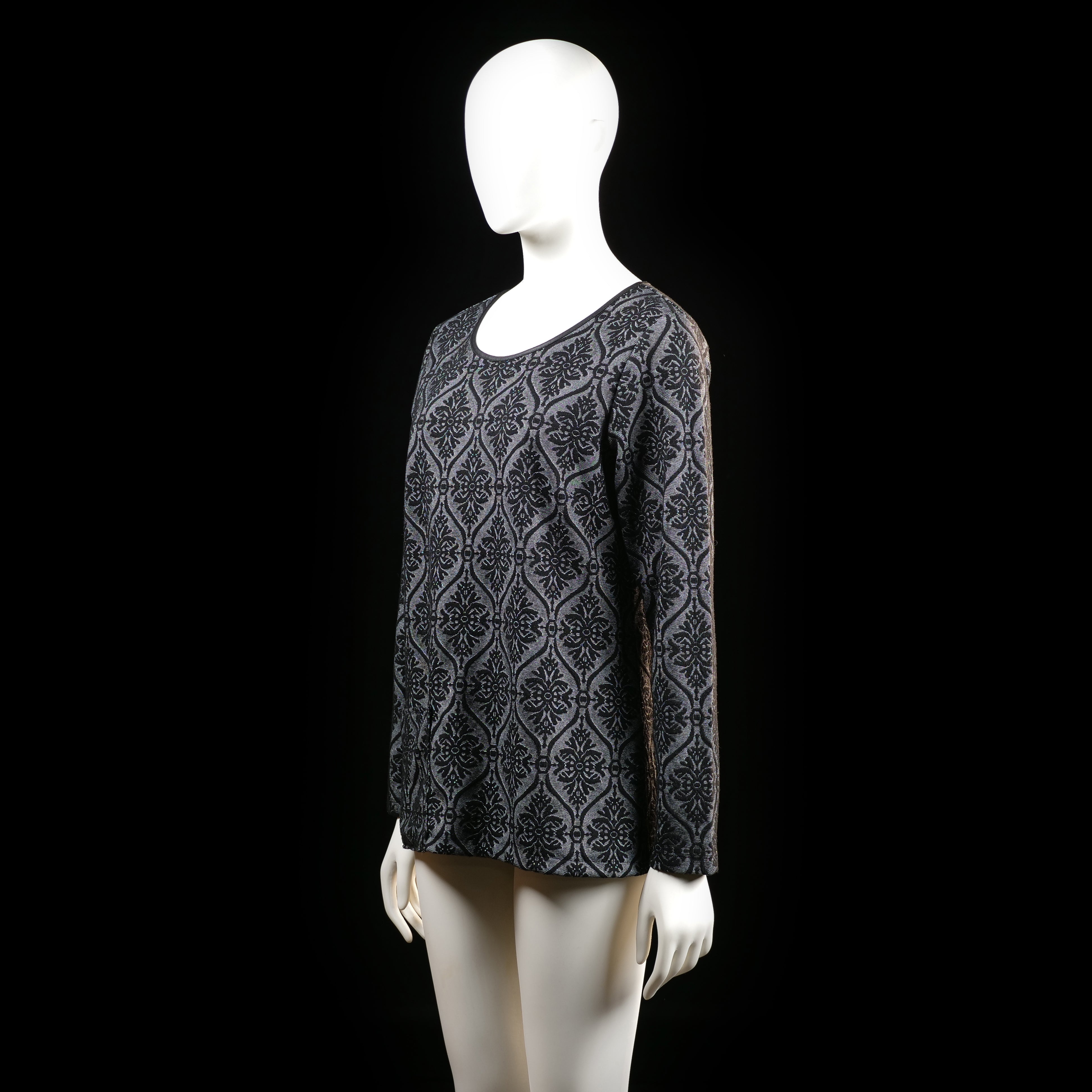 Blouse - Gray & Black - Size M