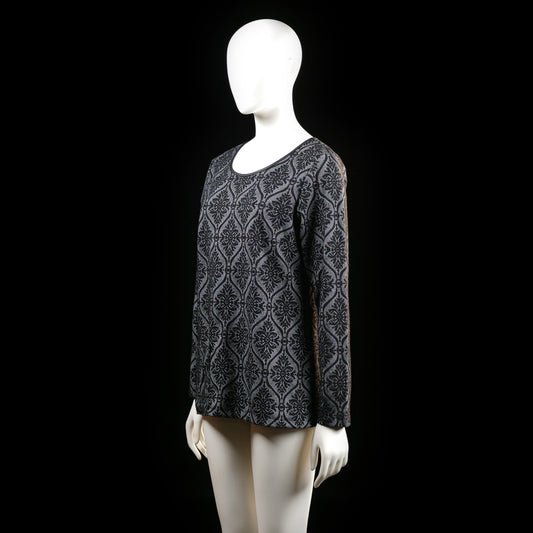Blouse - Gray & Black - Size M