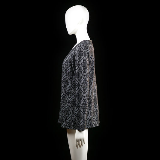 Blouse - Gray & Black - Size M