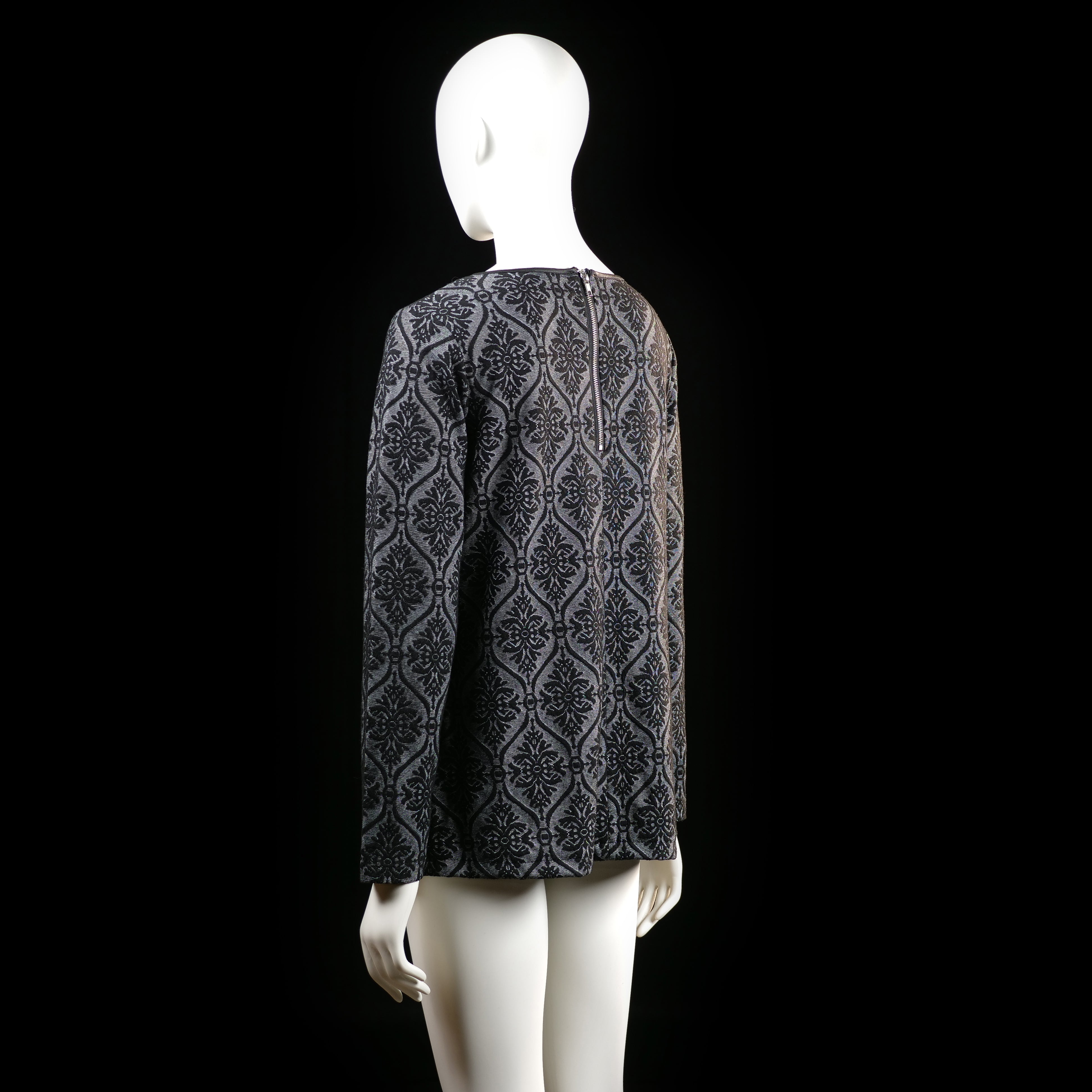 Blouse - Gray & Black - Size M