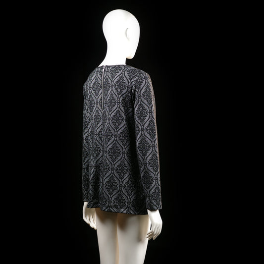 Blouse - Gray & Black - Size M