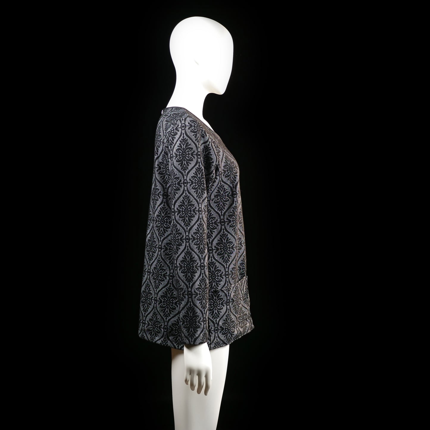 Blouse - Gray & Black - Size M
