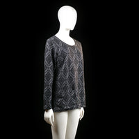 Blouse - Gray & Black - Size M