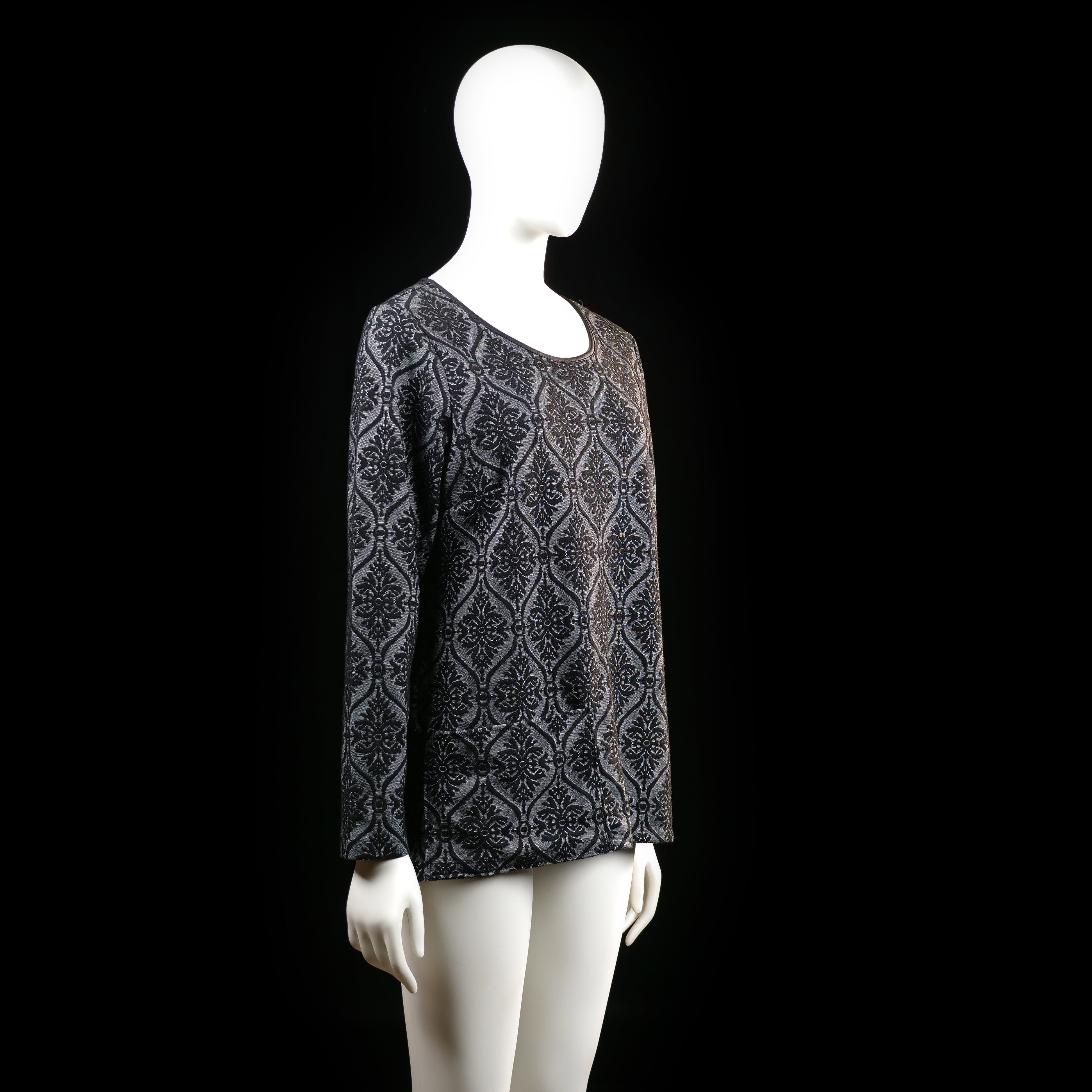 Blouse - Gray & Black - Size M