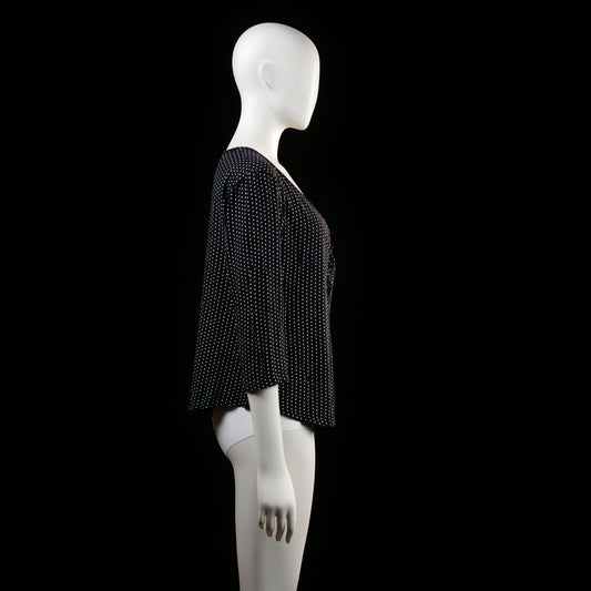 Blouse - Black & White - Size XL