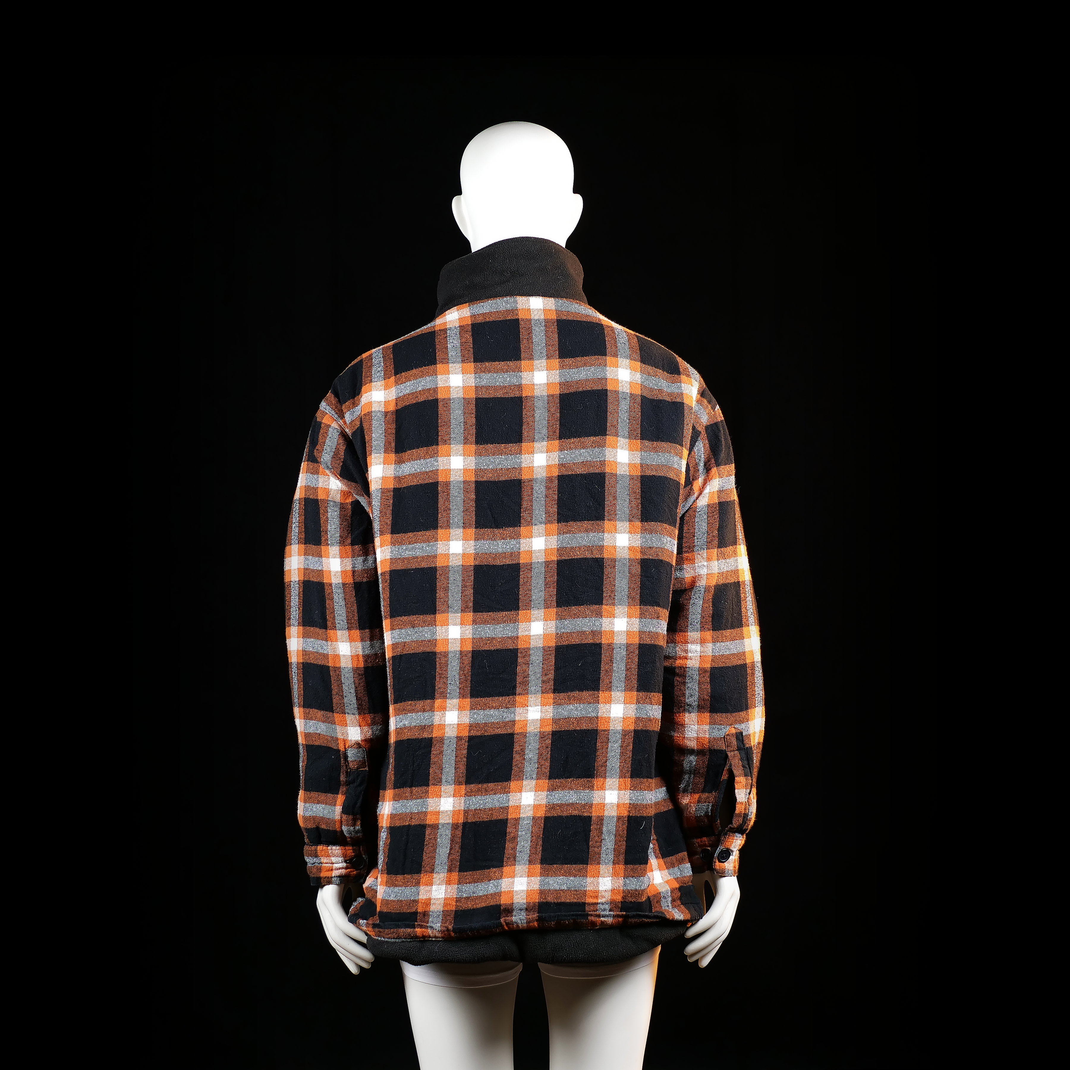 Fleece jacket - Black & Orange - Size 4XL