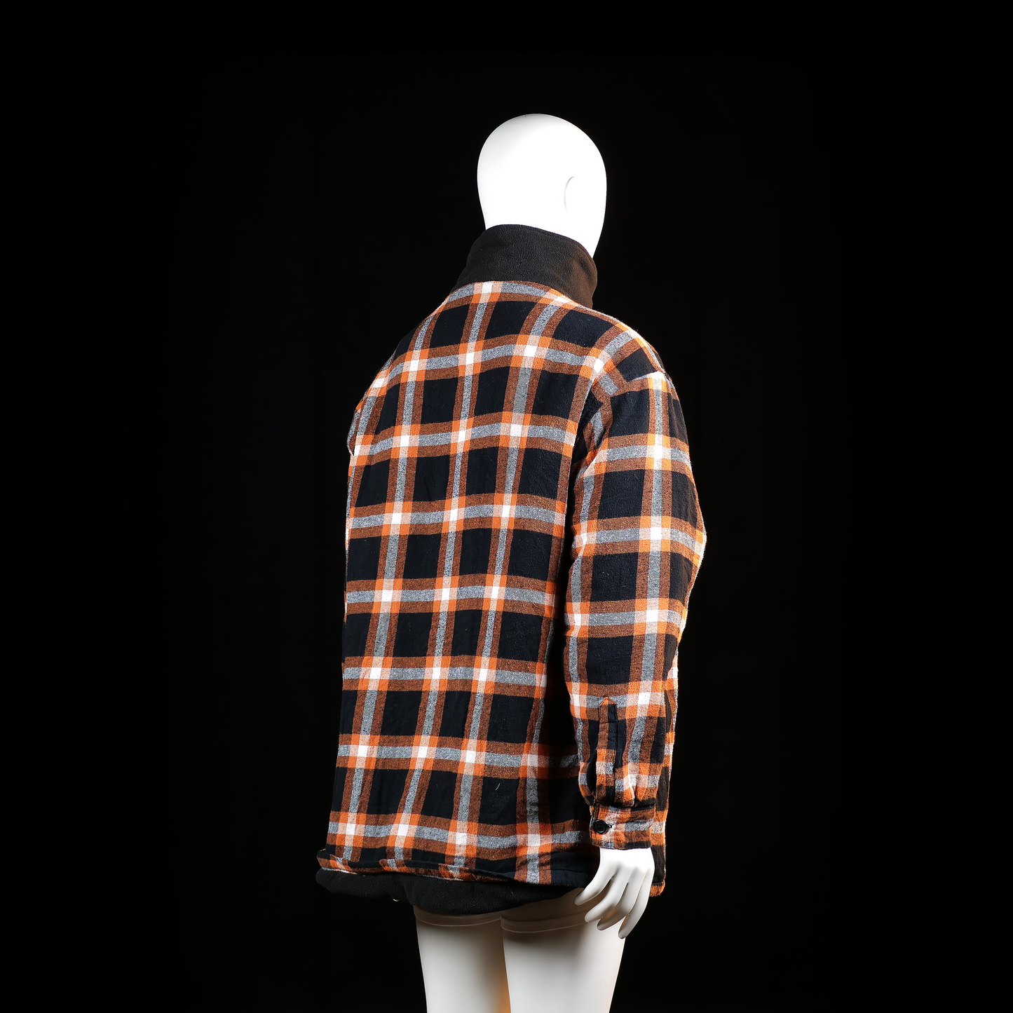 Fleece jacket - Black & Orange - Size 4XL