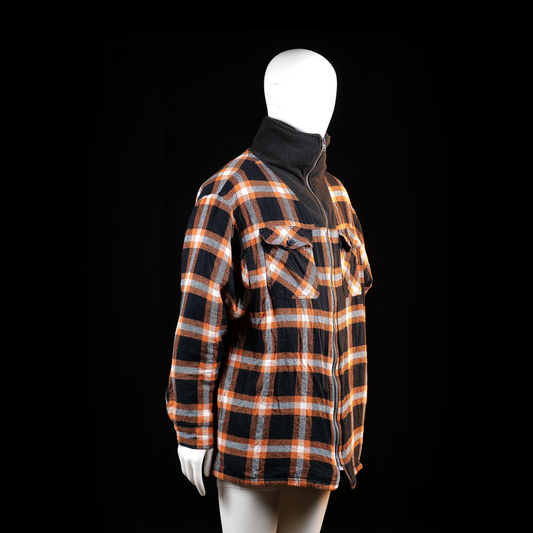 Fleece jacket - Black & Orange - Size 4XL