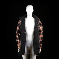 Fleece jacket - Black & Orange - Size 4XL