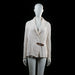 Ralph Lauren - Cardigan - Ivory - Size M - Cable knit cardigan with a wide ribbed shawl collar and an asymmetric front closure using a double buckle belt. Features full-length sleeves and ribbed cuffs and hem.