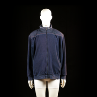 Adventure Line - Fleece jacket - Navy - Size 3XL - Navy fleece jacket with quilted nylon shoulder panels and a full front zipper. Red piping runs across the upper chest and shoulder line.