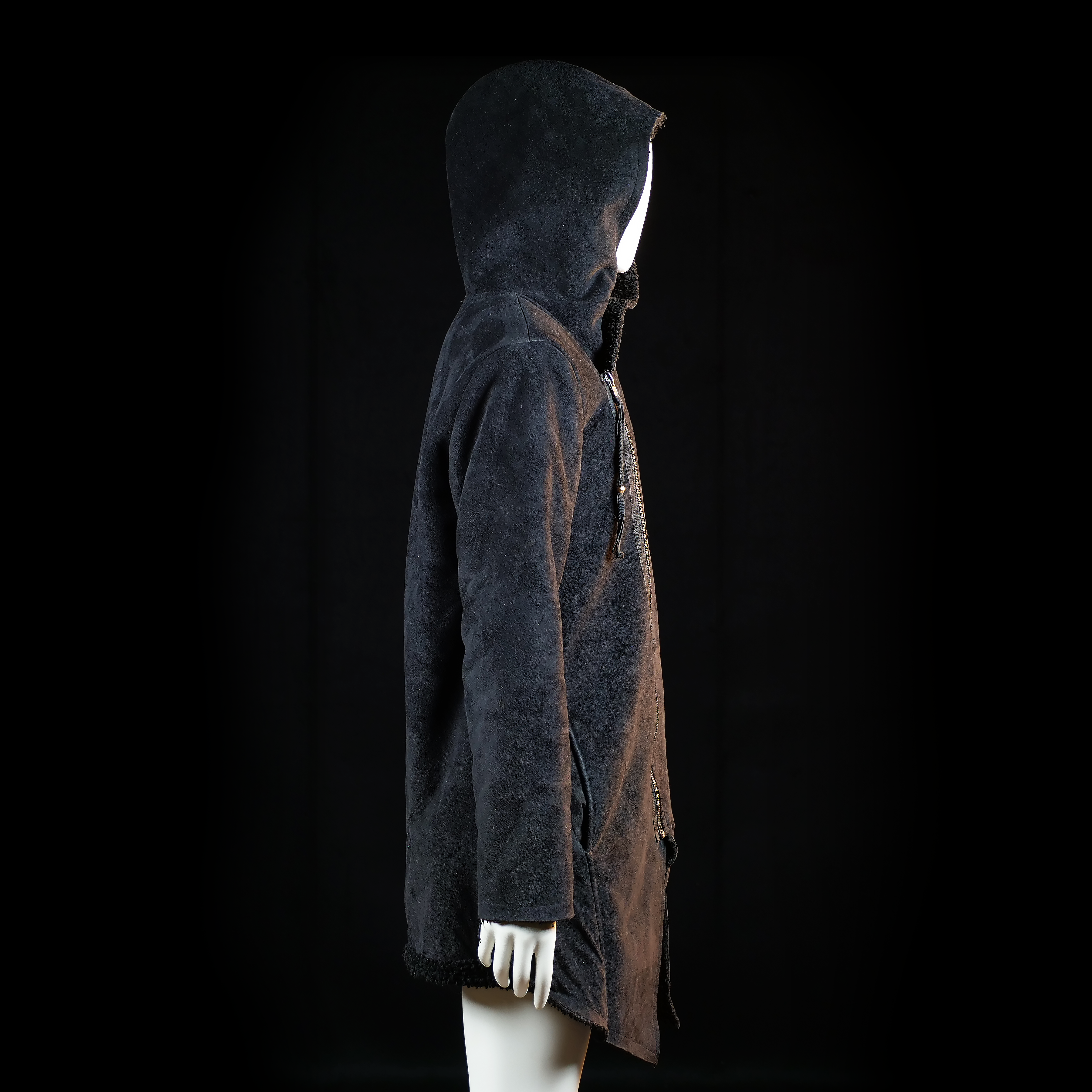 Wrap coat - Black - Size M