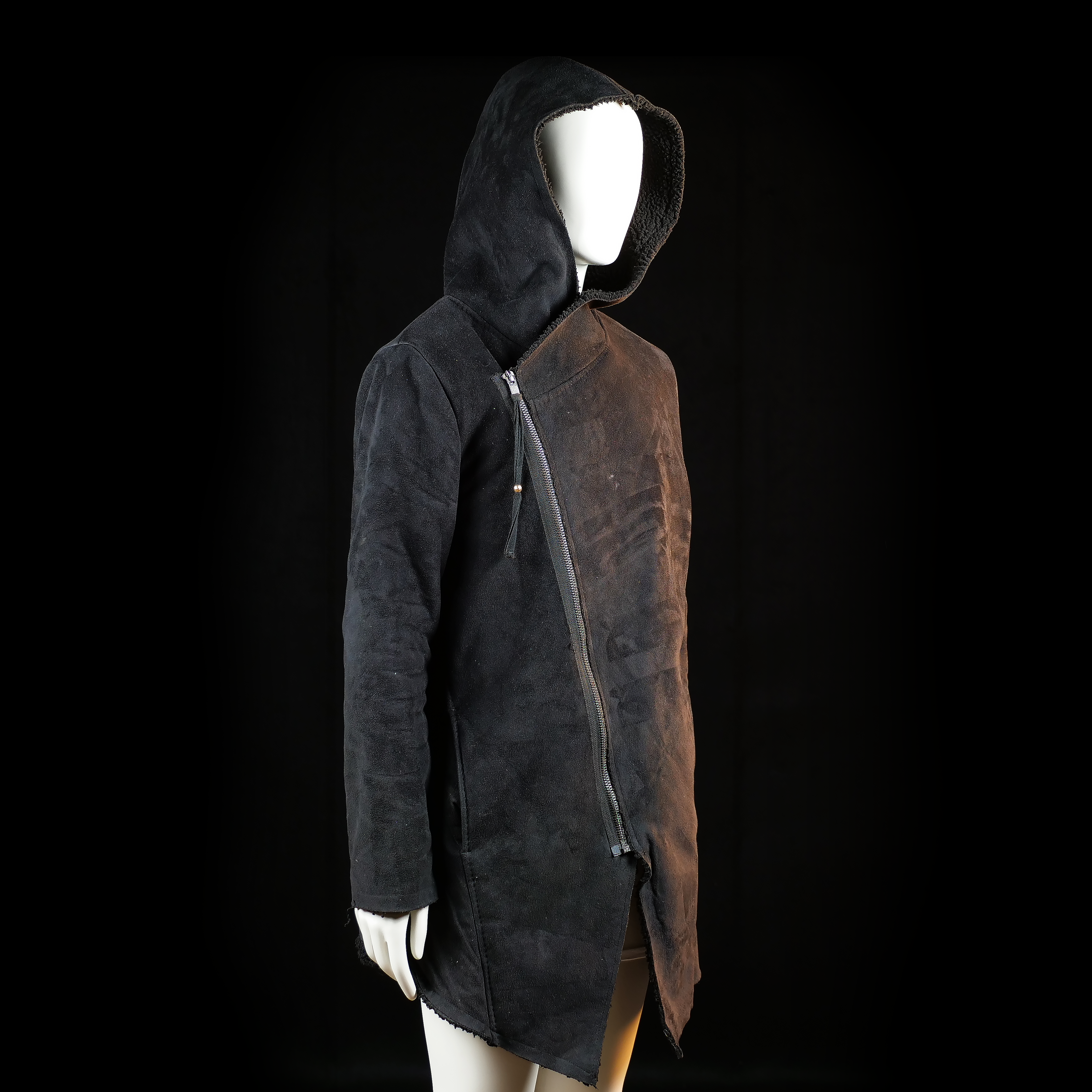 Wrap coat - Black - Size M