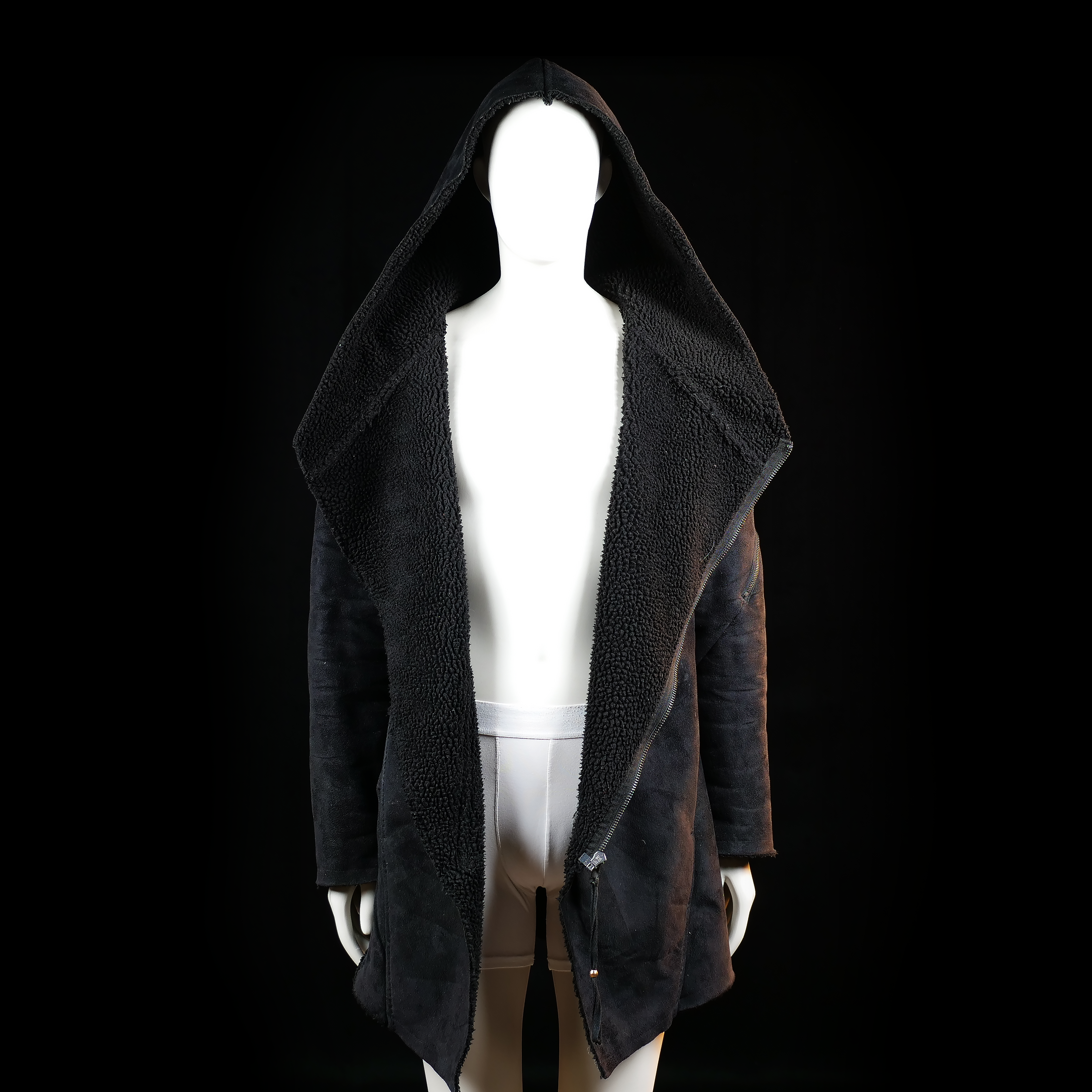 Wrap coat - Black - Size M